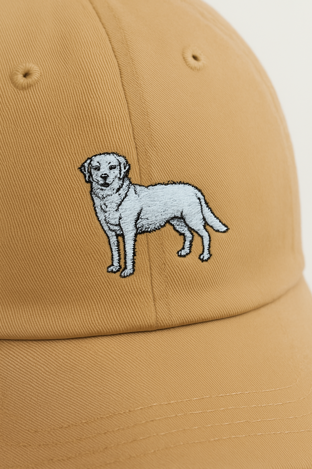 BarkPlayground Golden Labrador Base Runner Dad Cap