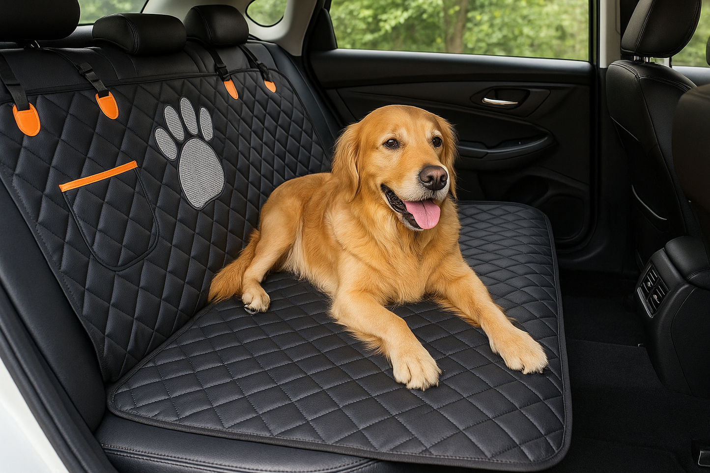 PawGuard™ Car Hammock - Premium Waterproof Dog Car Seat Cover