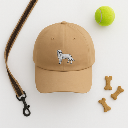 BarkPlayground Golden Labrador Base Runner Dad Cap
